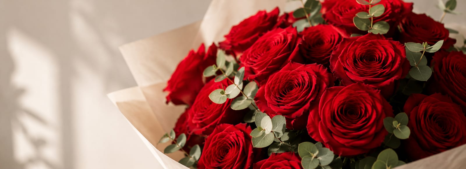 Roses arranged by hand in Tirana